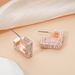 Niche Korean Earrings Geometric Square Design Diamond Studs Fashionable And Simple Temperament Full Diamond High End Earrings_ipsvogv.com