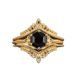 Sanjie French Luxury Style Square Men's And Women's Same Live Set, Personalized Three Set Ring_ipsvogv.com