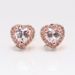 Rose Gold New Noble Heart Earrings Full Diamond Fashion Temperament Retro Heart Shaped Earrings Female Gift_ipsvogv.com