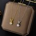 Manufacturer;s hot selling version of light luxury and cold wind micro-inlaid zircon letter pendant titanium steel clavicle chain jewelry wholesale_ipsvogv.com