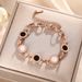Minimalist Personalized Roman Black White Titanium Steel Bracelet Women With A Sense Of Luxury, Versatile For Couples,_ipsvogv.com