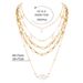 Personality Special Shaped Pearl Pendant Gold Multi Layer Necklace Female Simple Jewelry Necklace_ipsvogv.com