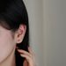 Women's Jewelry S925 Sterling Silver Triangle Colored Zircon Earrings Personality Geometric Lucky Clover Stacking Mini Earrings_ipsvogv.com