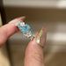 Super Sparkling Blue Zircon Hydrangea Women, Light Luxury, Advanced Design, Versatile For Daily Commuting, Finger Ring_ipsvogv.com