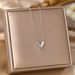 Korean Version Of Fashionable V-shaped Necklace For Women's Instagram With Cool Niche Design. It Is A Trendy And_ipsvogv.com