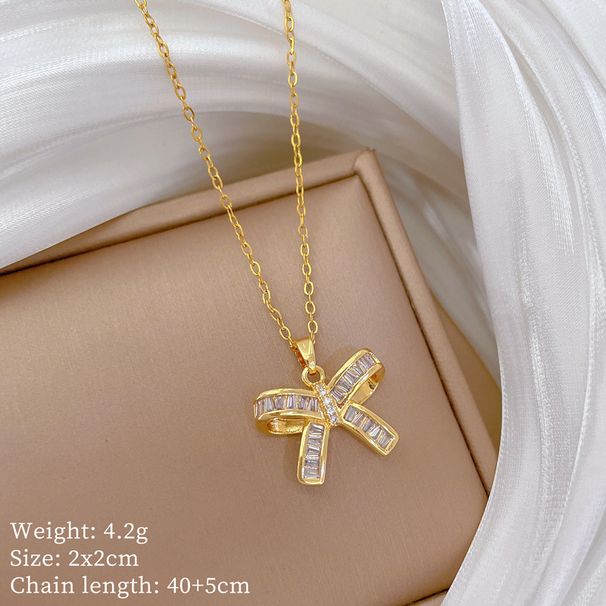 Irregular 【 】 Zircon Butterfly Light Luxury Charm Gorgeous Full Diamond Necklace Women's Versatile Clavicle Chain 【 】_ipsvogv.com