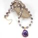 Amethyst Pendant Shell 8 Cm Cut Amethyst Natural Stone Necklace Clavicle Chain Versatile Personality Elegant Ins Style_ipsvogv.com