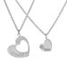 hot selling heart shaped stainless steel necklace motherdaughter Mother's Day engraved pendant necklace_ipsvogv.com