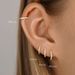 Women’s Jewelry Set Fashion Brass With Real Gold Plating Simple And Stylish Zircon Inlaid Ladies' Earrings Set Of Four_ipsvogv.com