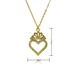 Heart Shaped Zircon Copper Plated Gold Necklace Jewelry Accessories Decorative Accessories Baroque Love Valentine's Day Jewelry DIY_ipsvogv.com