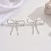 Women’s Jewelry Set Fashion Super Flash Claw Chain Full Of Diamond Bow Earrings Exaggerated Accessories Female Trendy Banquet Bridal Jewelry_ipsvogv.com