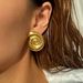 Unisex INS Hot Selling Fashionable Retro Titanium Steel Fine Polished Conch Thread Dancer Earrings_ipsvogv.com