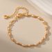 Brass Plated K Real Gold Small Jewelry Synthetic Pearl Bracelet Elegant Ins Style Textured Hand Jewelry_ipsvogv.com