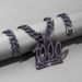 Hip Hop Purple Domineering Men's Full Diamond 1000 Point Pendant, Digital Tag, Cuban Chain Trendsetter Street Accessory_ipsvogv.com