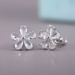 Cao Shi's New Style Of Fresh Japanese Korean Student Temperament, With Zircon Inlaid Small Flower Women's Earrings And_ipsvogv.com