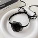 2024 New Choker Necklace For Women, Lace Black Necklace, Light Luxury Niche Wine Red Velvet Camellia Clavicle Chain_ipsvogv.com