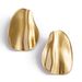 Exaggerated Textured Wrinkle Light Luxury Style Large Geometric Simple Niche Stud Earrings_ipsvogv.com