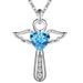 Heart Zircon Necklace Clavicle Chain Heart-shaped Diamond Angel Wings Pendant_ipsvogv.com