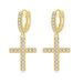 Popular Zircon Earrings cross butterfly star moon hip hop Earrings Gold Plated men's and women's Earrings_ipsvogv.com