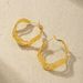 Gold-Plated Copper Design Twisted Geometric Metal Ball Elegant Versatile Vintage Style Earrings For Women_ipsvogv.com