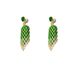 Genuine Gold Electroplated Silver Needle Zircon Oval With Exaggerated Personality And Design, Niche High-end Earrings_ipsvogv.com