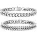 Figaro Stainless Four-Sided Polished Wide Thickened Hip-Hop Dominant Titanium Steel Bracelet Cuban Chain Punk_ipsvogv.com