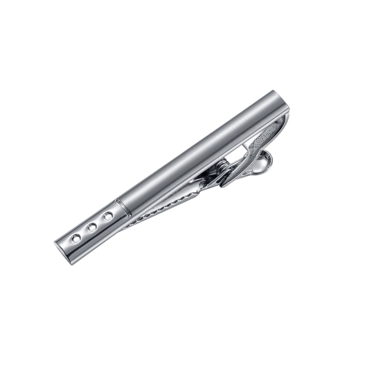Men's Simple Tie Clip Silver Brushed Craft Business Professional Tie Clip Hot Sale_ipsvogv.com