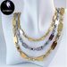 Men's Jewelry Handmade Chain Fashionable And Atmospheric Necklace Emperor Chain Smooth Stainless Steel Return Flat Link Chain Set_ipsvogv.com