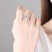 Two Carat Moissanite Ring Moissanite Double Row Diamond Nail Pattern All Match Temperament Closed White Copper Ring_ipsvogv.com