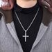 New Rhinestone Cross Necklace For Women With A Sense Of Luxury, Simple Luxurious, Niche Design, Pendant, Women's And_ipsvogv.com