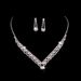 SEOUL GLOW - Korean Bridal Jewelry Set (Zircon Wedding Necklace & Earrings, Evening Elegance)_ipsvogv.com