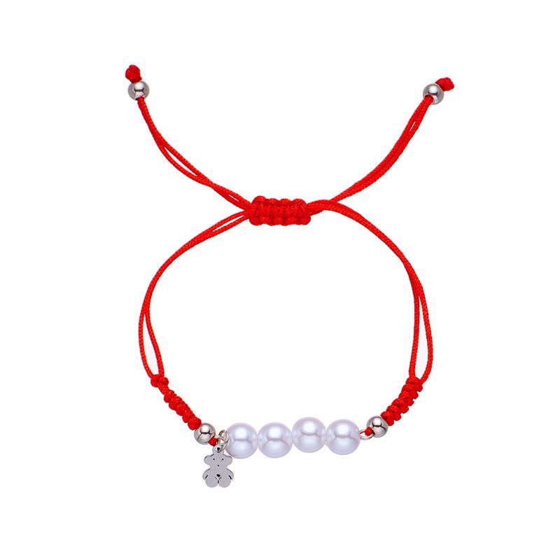 304 Stainless Steel Bear Bracelet Bracelet Zodiac Year Girlfriends Bracelet Headband Dual Purpose Cute Red Rope_ipsvogv.com