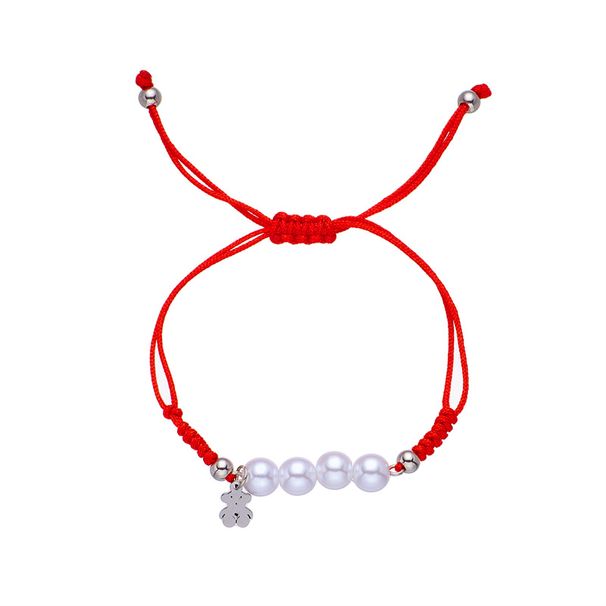 304 Stainless Steel Bear Bracelet Bracelet Zodiac Year Girlfriends Bracelet Headband Dual Purpose Cute Red Rope_ipsvogv.com