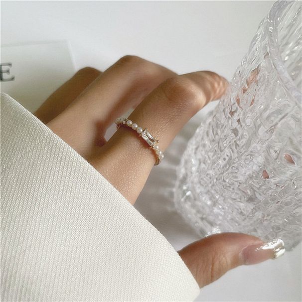 Zircon Pearl For Women, Versatile, Fashionable, Niche Design, Cool Style, Adjustable Opening, Index Finger Ring_ipsvogv.com