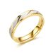 Korean Version Of Ligh Luxury Ianium Seel Wih Diagonal And Conrasing Colors For Couples, Rendy Ail Ring_ipsvogv.com
