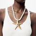 N11944 Design Beach Starfish Pendant Necklace for Women ZA Summer New Irregular Alloy Collar Chain_ipsvogv.com