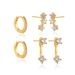 Women’s Jewelry Set Fashion Autumn And Winter Geometric Diamond Niche Fashion Long Earrings Simple All Match Ear Clip Earrings Set_ipsvogv.com