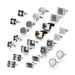 Dai Li Men's Business Cuffs Enamel Diamond Cufflinks Light Luxury Silver Cuff Nails French Round Checkerboard Cufflinks_ipsvogv.com