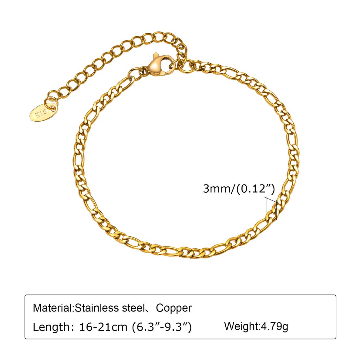 Women's Jewelry Simple And Versatile Stainless Steel Gold K Gold Bracelet Stacking Fashion Personality Jewelry_ipsvogv.com