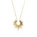 Sun Pendant Layering Necklace - Gold Plated Stainless Steel Clavicle Chain_ipsvogv.com