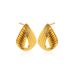 Unisex Light Luxury Hollow Earrings Oval Teardrop Twill Earrings Fashionable And Simple Earrings_ipsvogv.com
