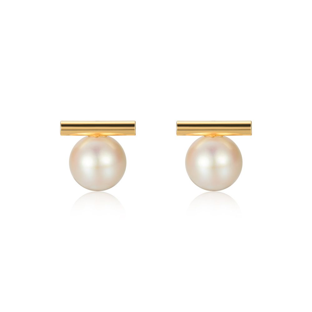 Small pearl earrings for women fashion temperament light luxury high end small fragrance style simple S925 silver needle_ipsvogv.com