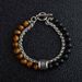 Titanium Steel Men's Tide Premium Feeling Frosted Bracelet 1pc Niche Tiger Eye Stone Men's Jewelry Bracelet_ipsvogv.com