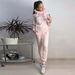 Women's Clothing Autumn and Winter Women's Clothing Hot Style Fleece Fashion Leather Badge Long Sleeve Hooded Casual Sports Suit_ipsvogv.com