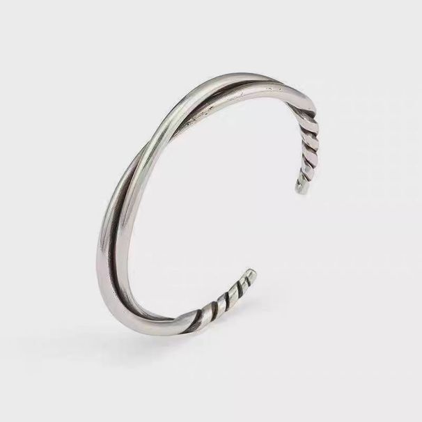 Twisted Line Trendy High-end Style Open Bracelet Niche Fashion Design Men's Versatile Accessory_ipsvogv.com