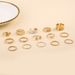 Hot Selling Rings, Rose And Pearl Wide Cut Hollowed Out Butterfly Oil Drop 15 Piece Set, Women's Rings_ipsvogv.com