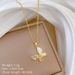 Shell 【 】 Thread Empty Butterfly Light Luxury Charm Gorgeous Full Diamond Necklace Women's Versatile Clavicle Chain 【 】_ipsvogv.com