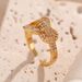 network Red New Diamond Inlaid Horseshoe Chain Link Female Ins Fashion Index Finger Opening Free Adjustment Ring_ipsvogv.com