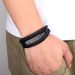 Stainless steel fashionable hip-hop multi-layer woven leather bracelet, men's gift new style_ipsvogv.com