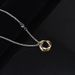Women's Jewelry Personality Simple Stainless Steel Three Ring Pendant Titanium Steel Interlocking Diamond Couple Necklace Hip Hop Accessories_ipsvogv.com